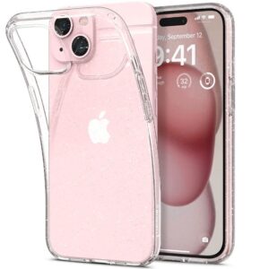 Spigen Liquid Crystal Glitter dėklas iPhone 14 Plus – skaidrus