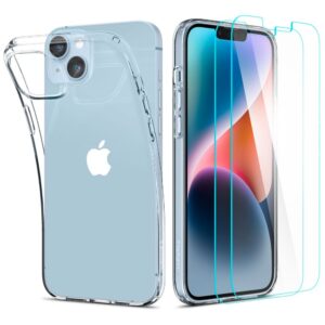 Spigen skaidrus dėklas + stiklas iPhone 14 Plus