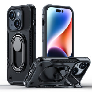 Joyroom Dual Hinge šarvuotas dėklas iPhone 14 Plus – juodas