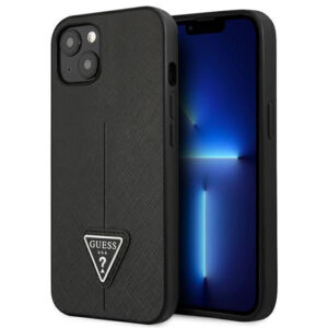 Guess Saffiano Triangle dėklas iPhone 13 mini – juodas