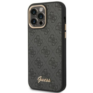 Guess dėklas iPhone 14 Pro Max – juodas, 4G Vintage