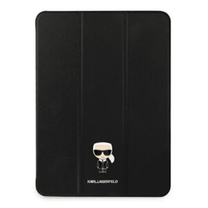 Karl Lagerfeld Saffiano Ikonic Karl dėklas, skirtas iPad 11" Pro 2021 - juodas