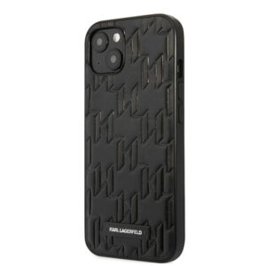 Karl Lagerfeld Monogram Plaque dėklas iPhone 13 mini – juodas