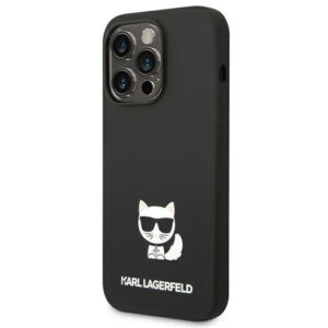 Karl Lagerfeld silikoninis dėklas iPhone 14 Pro – juodas