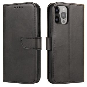 Magnetinis dėklas Asus Zenfone 9 atverčiamas dangtelis piniginės stovas juodas -- Asus Zenfone 9