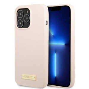 Guess MagSafe silikoninis dėklas iPhone 13 / 13 Pro – rožinis