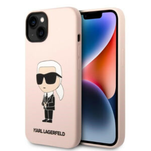 Karl Lagerfeld MagSafe dėklas iPhone 14 Plus – rožinis