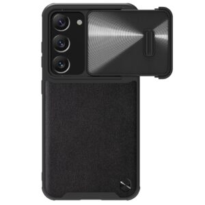 Nillkin CamShield Leather S dėklas Galaxy S23+ – juodas