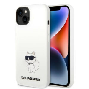 Karl Lagerfeld MagSafe dėklas iPhone 14 Plus – baltas