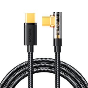 Joyroom Gaming Cable S-CC100A6 Laidas USB-C (kampinis) / USB-C (tiesus) 100W 1.2m - juodas