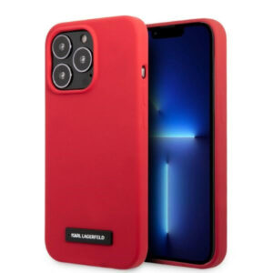 Karl Lagerfeld silikoninis dėklas iPhone 13 Pro/13 – raudonas