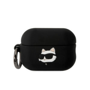 Karl Lagerfeld silikoninis dėklas AirPods Pro 2 – juodas