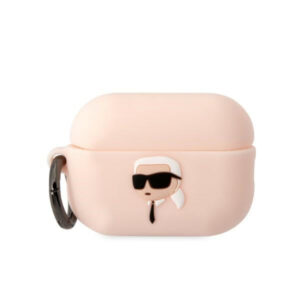 Karl Lagerfeld silikoninis dėklas AirPods Pro 2 – rožinis