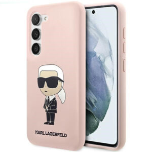 Karl Lagerfeld silikoninis dėklas Galaxy S23 – rožinis