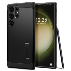 Spigen Tough Armor dėklas Galaxy S23 Ultra – juodas