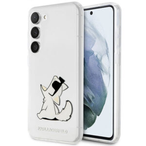 Karl Lagerfeld skaidrus dėklas Samsung Galaxy S23+ – Choupette Fun