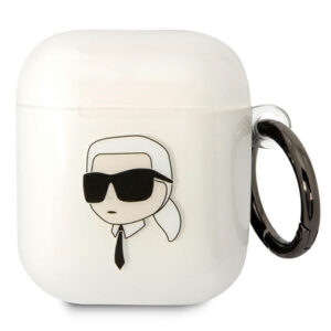 Karl Lagerfeld skaidrus dėklas AirPods 1/2 – Karl's Head