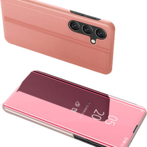 Clear View Case atverčiamas dėklas Samsung Galaxy A24 4G – rožinis