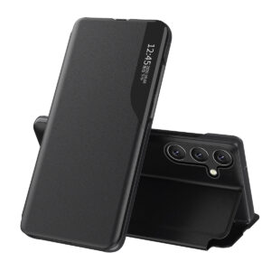 Eco Leather View dėklas Samsung Galaxy A24 4G – juodas