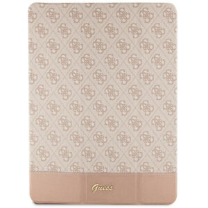 Guess 4G Stripe Allover dėklas, skirtas iPad Pro 12.9" - rožinis