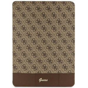 Guess 4G Stripe Allover dėklas, skirtas iPad Pro 12.9" - rudas