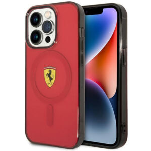 Ferrari MagSafe dėklas iPhone 14 Pro Max – raudonas