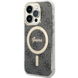 Guess 4G MagSafe dėklas iPhone 14 Pro – juodas