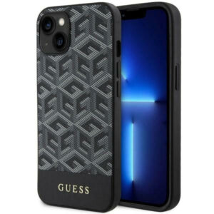 Guess MagSafe dėklas iPhone 14 Plus – juodas