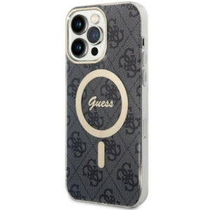 Guess MagSafe dėklas iPhone 14 Pro Max – juodas