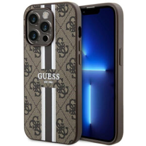 Guess MagSafe dėklas iPhone 14 Pro – rudas