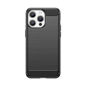Anglies rašto TPU dėklas iPhone 15 Pro Max – juodas