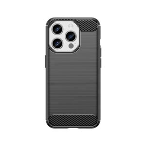 Anglies rašto TPU dėklas iPhone 15 Pro – juodas