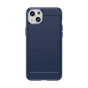 TPU dėklas iPhone 15 Plus Carbon Case – mėlynas