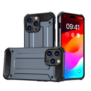 Hibridinis dėklas iPhone 15 Pro „Hybrid Armor“ – mėlynas