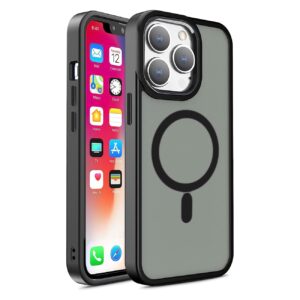 Color Matte MagSafe dėklas iPhone 15 Pro Max – juodas