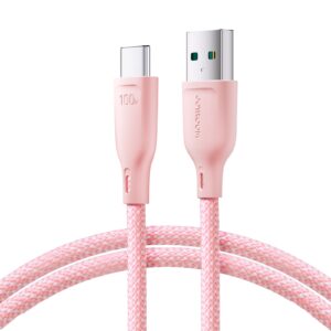 Joyroom Multi-Color Series S-A34 USB-A / USB-C Laidas 100W 1m - rožinis