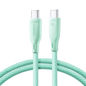 Joyroom Multi-Color Series S-A34 USB-C / USB-C PD 60W Laidas 1m - žalias -- Cell phone cables