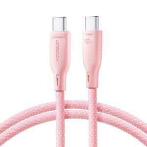 Joyroom Multi-Color Series S-A34 USB-C / USB-C PD 60W 1m Laidas - rožinis -- Cell phone cables