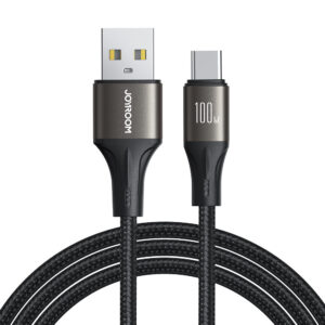 Joyroom Light-Speed Series S-A25 USB-A / USB-C Laidas 100W 1.2m - juodas