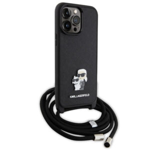 Karl Lagerfeld crossbody dėklas iPhone 14 Pro Max – juodas