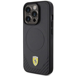 Ferrari MagSafe dėklas iPhone 15 Pro – juodas