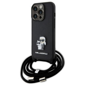 Karl Lagerfeld Crossbody dėklas iPhone 15 Pro – juodas