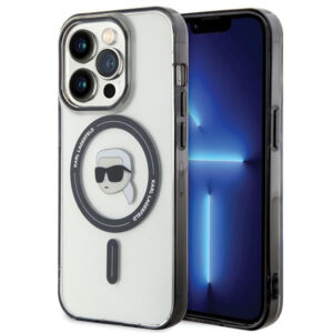 Karl Lagerfeld MagSafe dėklas iPhone 15 Pro – juodas