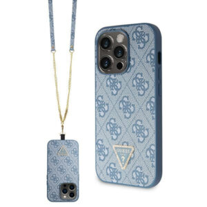 Guess dėklas su dirželiu iPhone 14 Pro 6.1" – rudas