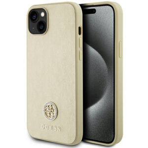 Guess 4G Strass dėklas iPhone 15 Plus – auksinis