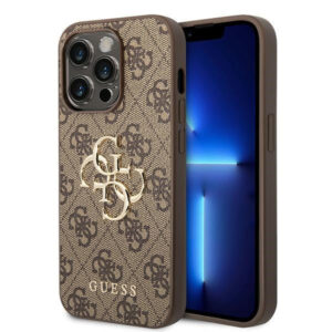 Guess GUHCP15X4GMGBR iPhone 15 Pro Max 6.7" ruda/ruda kietas dėklas 4G Big Metal Logo -- iPhone 15 Pro Max