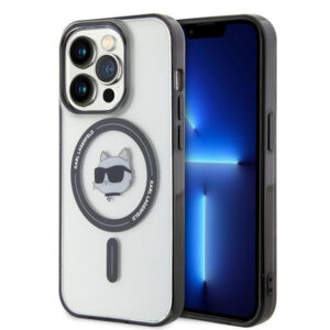 Karlas Lagerfeldas KLHMP15XHCHNOTK iPhone 15 Pro Max 6.7" skaidrus kietas dėklas IML Choupette galva MagSafe