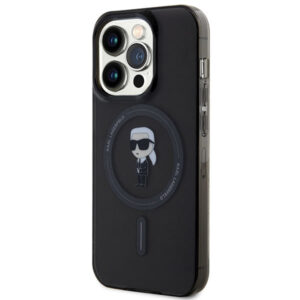 Karl Lagerfeld MagSafe dėklas iPhone 15 Pro Max – juodas