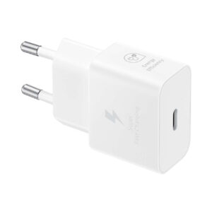 Samsung EP-T2510NWEGEU 25W SFC USB-C GaN sieninis įkroviklis - baltas