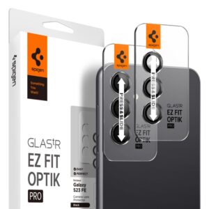 Spigen Optik.TR kameros stikliukas Galaxy S23 FE – juodas (2 vnt.)
